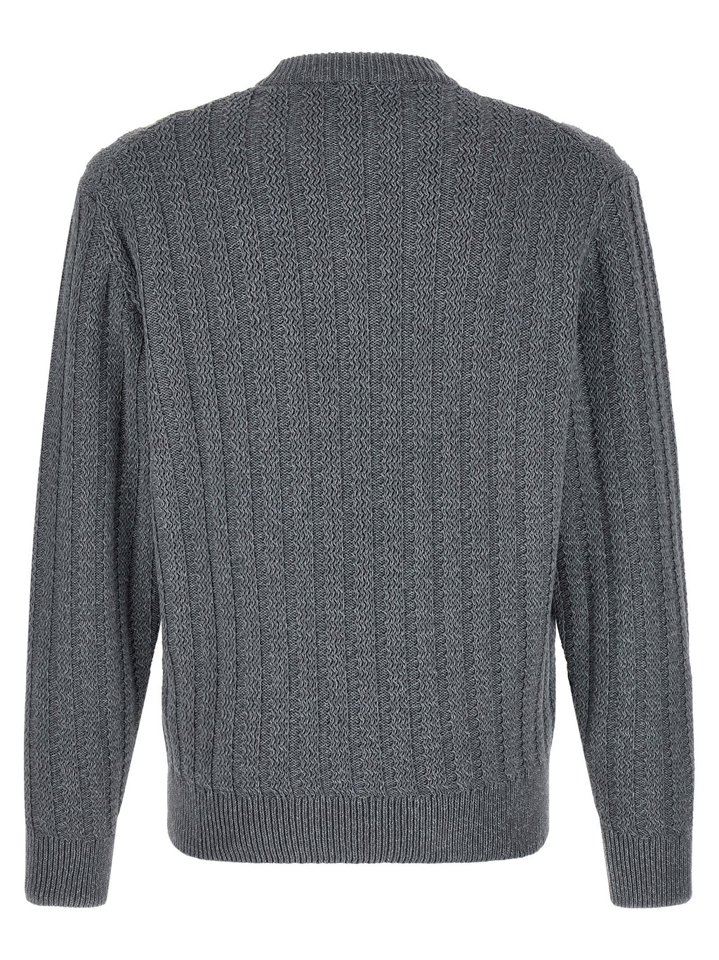 Grauer Baumwollcardigan