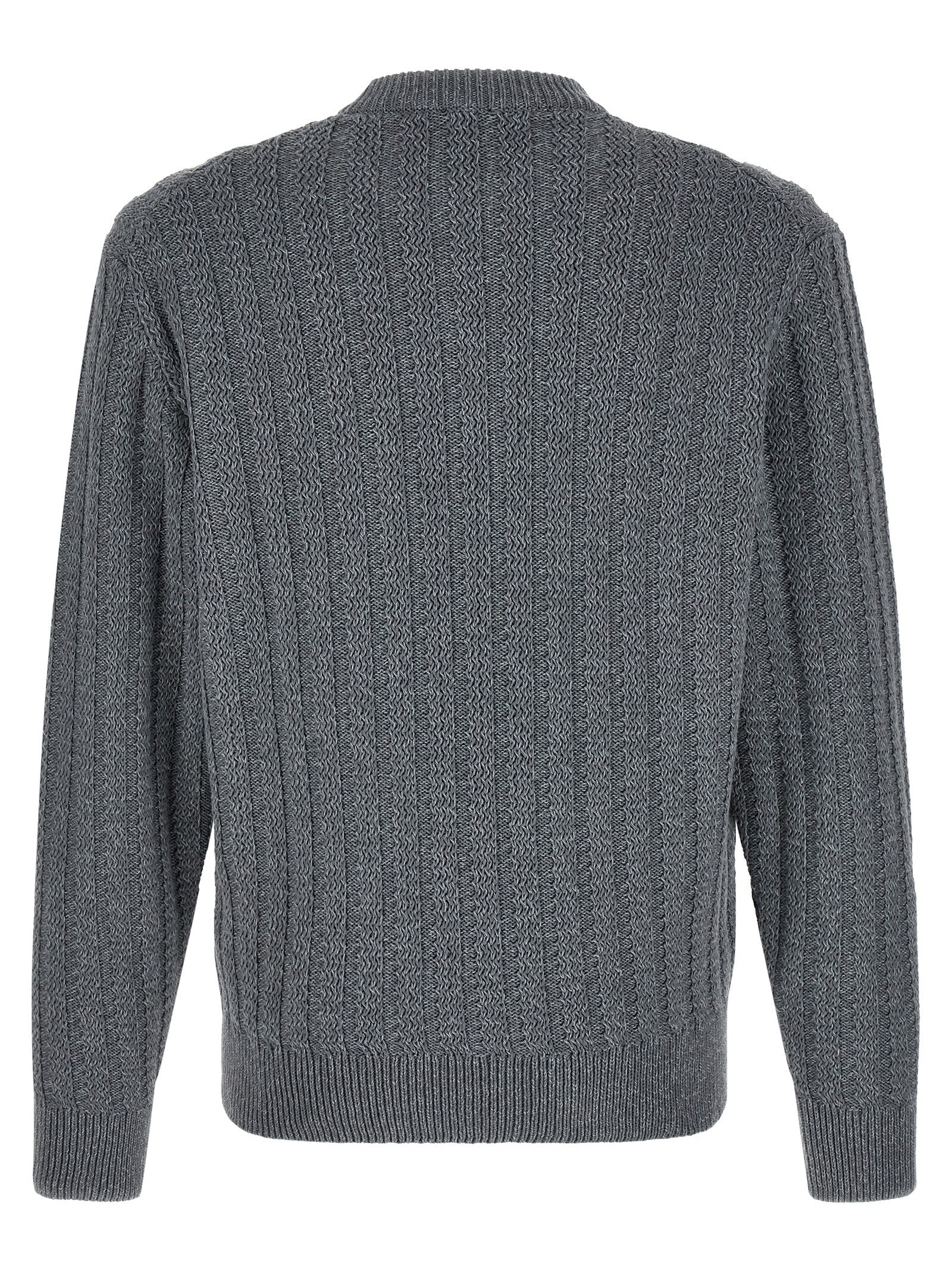 Grauer Baumwollcardigan