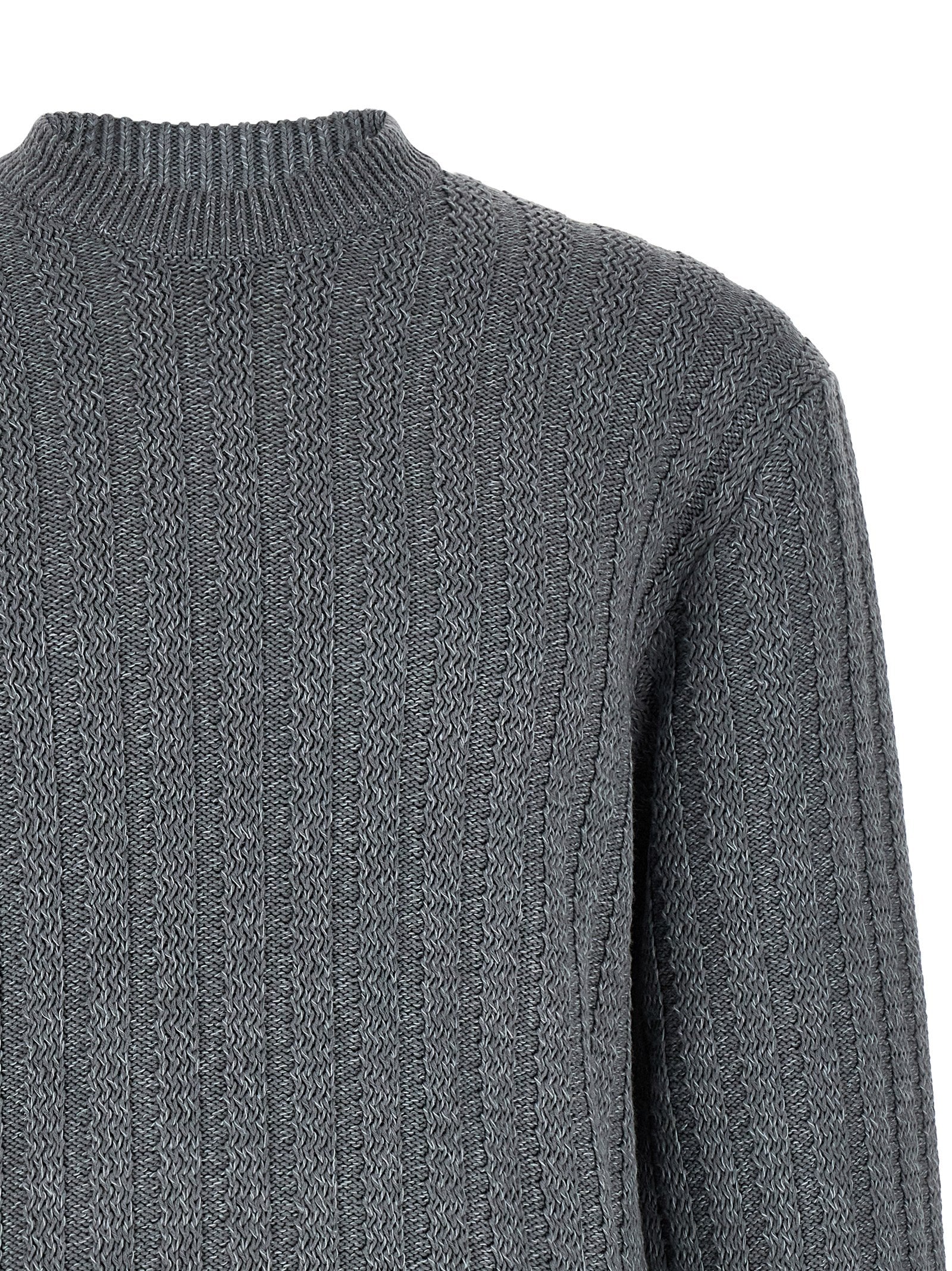 Grauer Baumwollcardigan