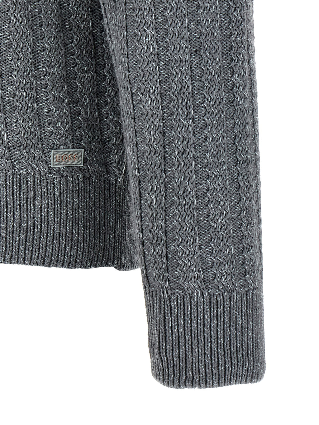 Grauer Baumwollcardigan