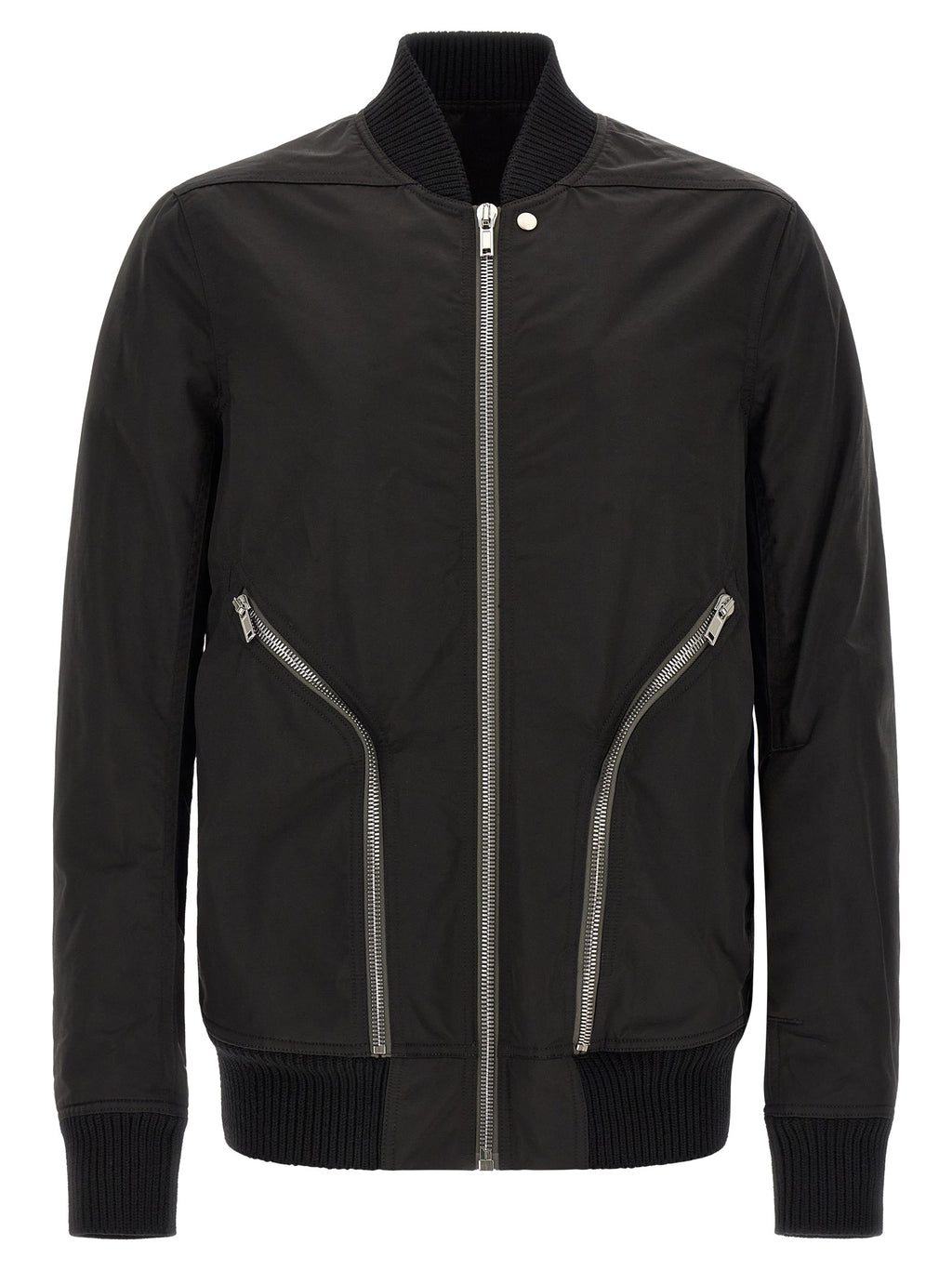 Schwarzer Nylon-Bomber