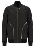 Schwarzer Nylon-Bomber
