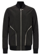 Schwarzer Nylon-Bomber
