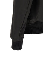 Schwarzer Nylon-Bomber