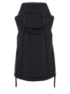 Schwarze ärmellose Jacke aus Polyester