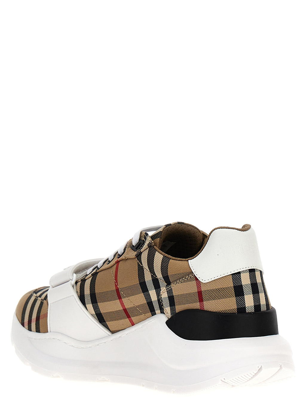 Beigefarbene Baumwoll-Sportschuhe