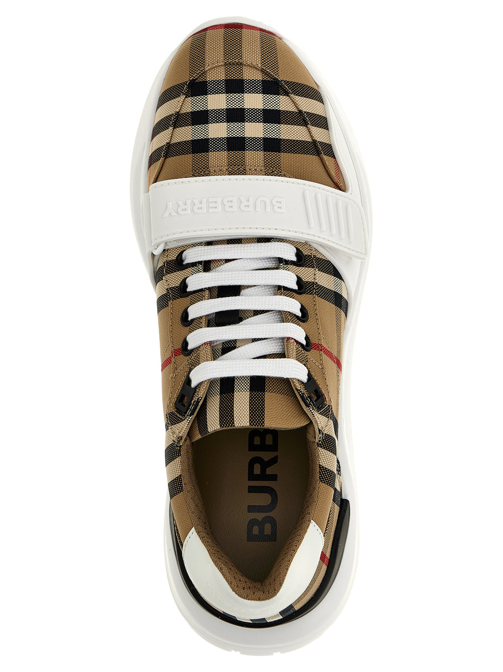 Beigefarbene Baumwoll-Sportschuhe