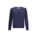 Blauer Kaschmirpullover