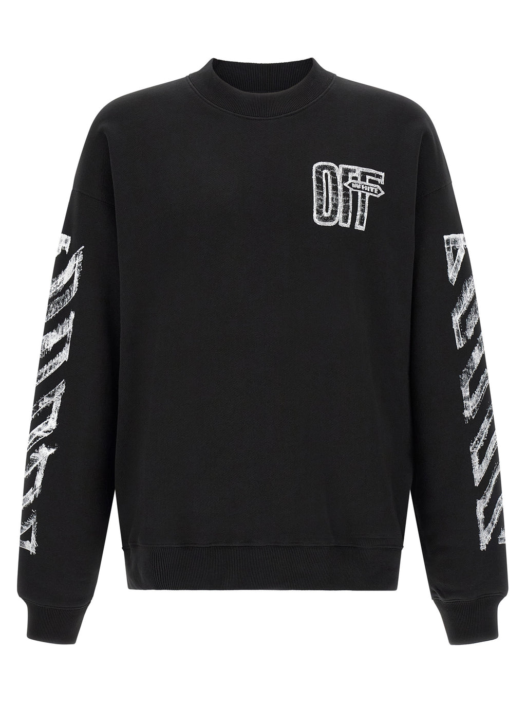 Schwarzer Baumwoll-Sweatshirt
