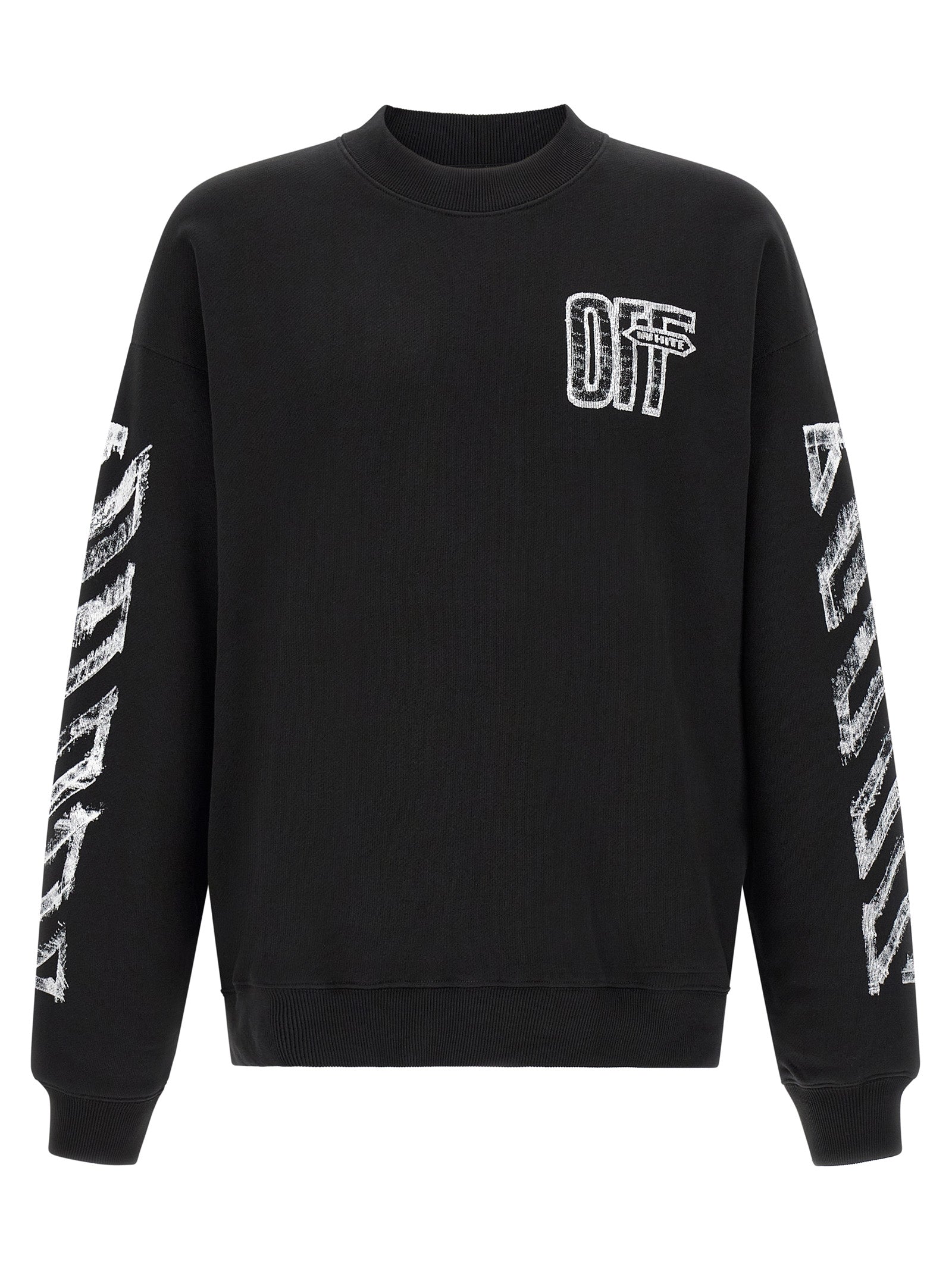 Schwarzer Baumwoll-Sweatshirt
