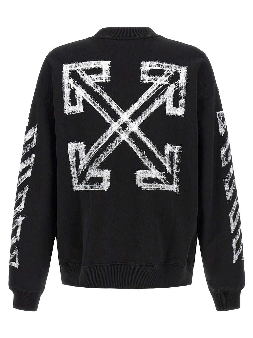 Schwarzer Baumwoll-Sweatshirt