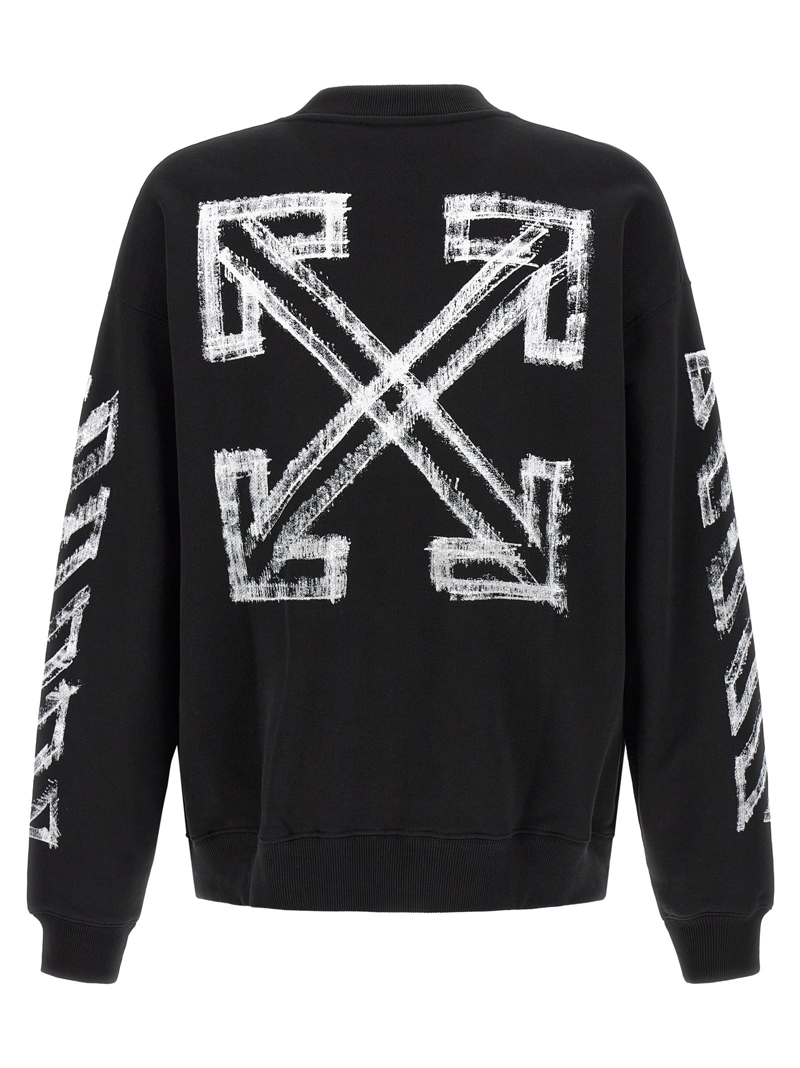 Schwarzer Baumwoll-Sweatshirt