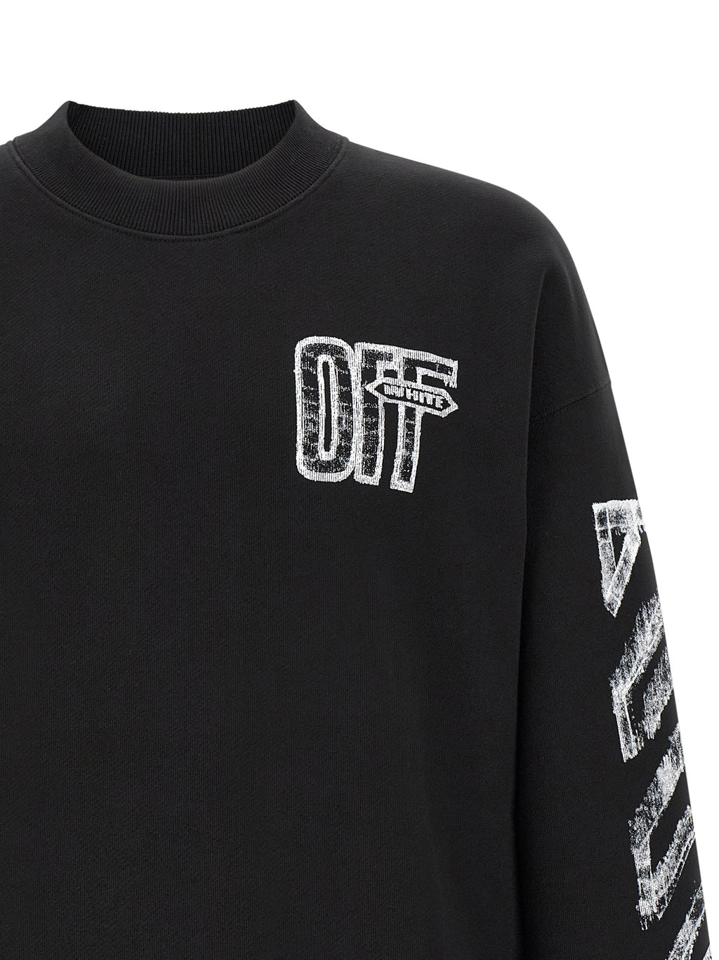 Schwarzer Baumwoll-Sweatshirt