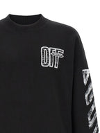 Schwarzer Baumwoll-Sweatshirt