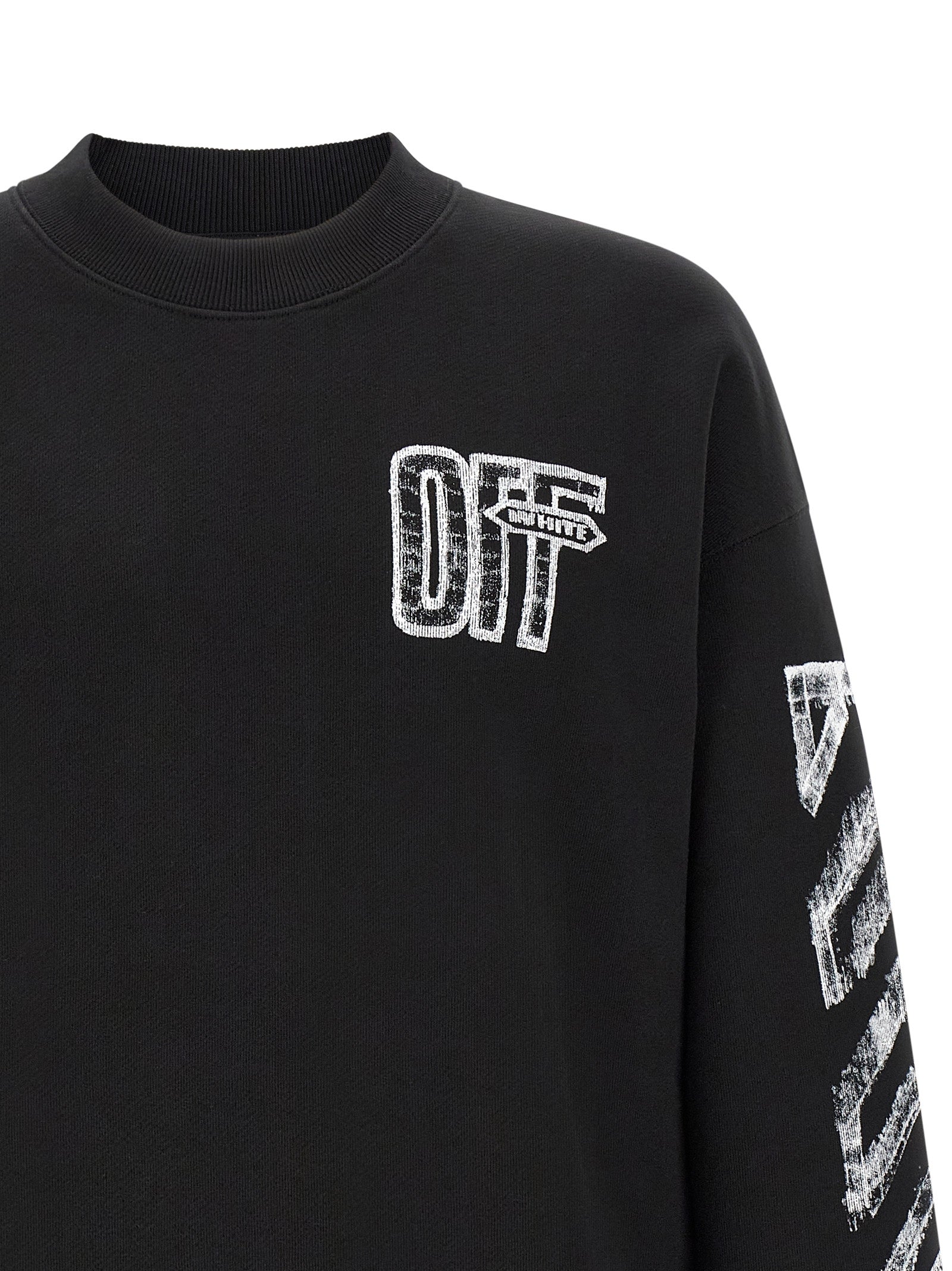 Schwarzer Baumwoll-Sweatshirt
