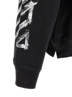 Schwarzer Baumwoll-Sweatshirt