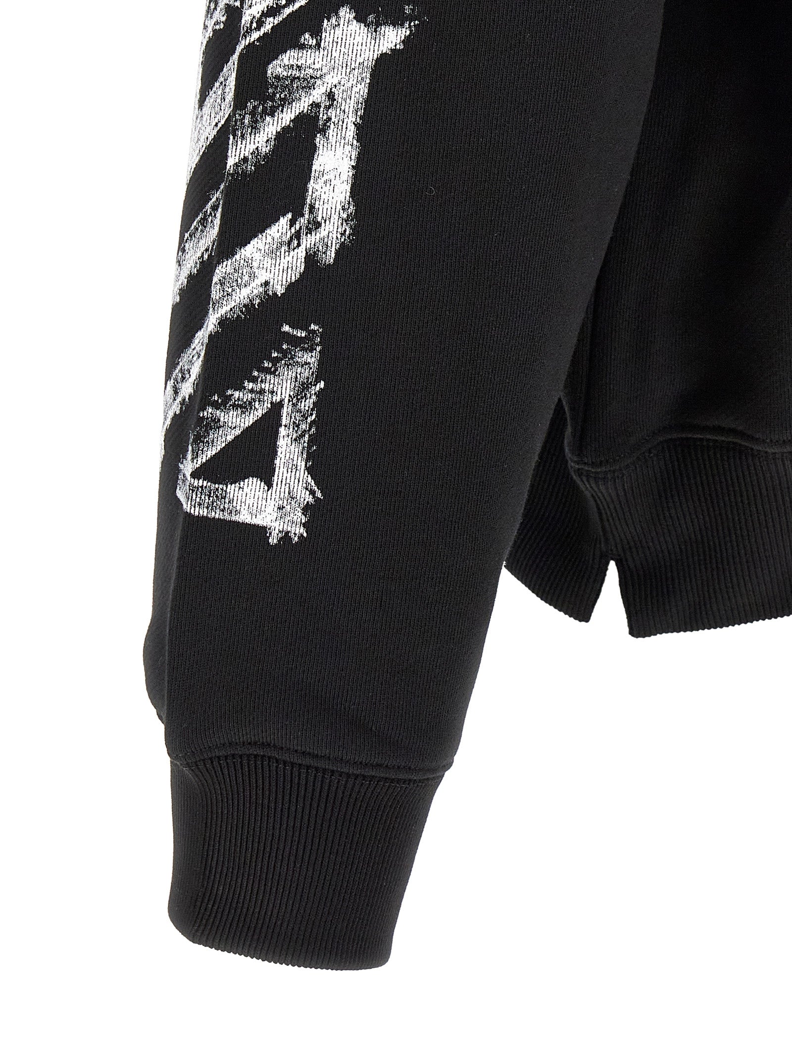 Schwarzer Baumwoll-Sweatshirt