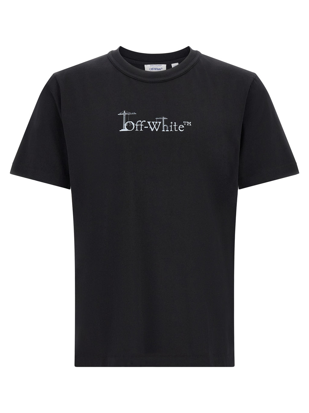 Schwarzes Baumwoll-T-Shirt