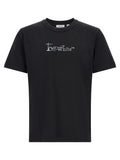 Schwarzes Baumwoll-T-Shirt