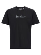 Schwarzes Baumwoll-T-Shirt