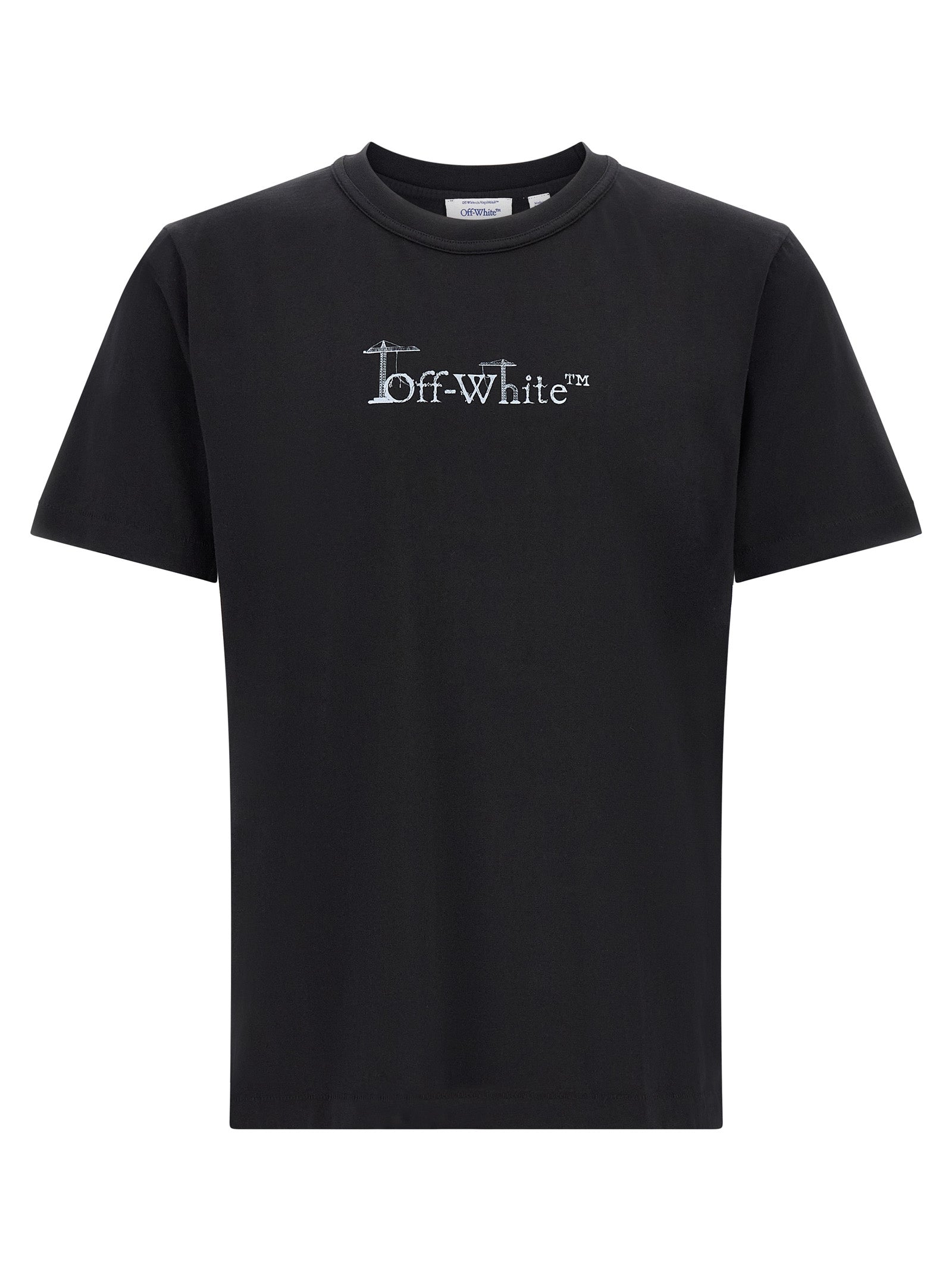 Schwarzes Baumwoll-T-Shirt