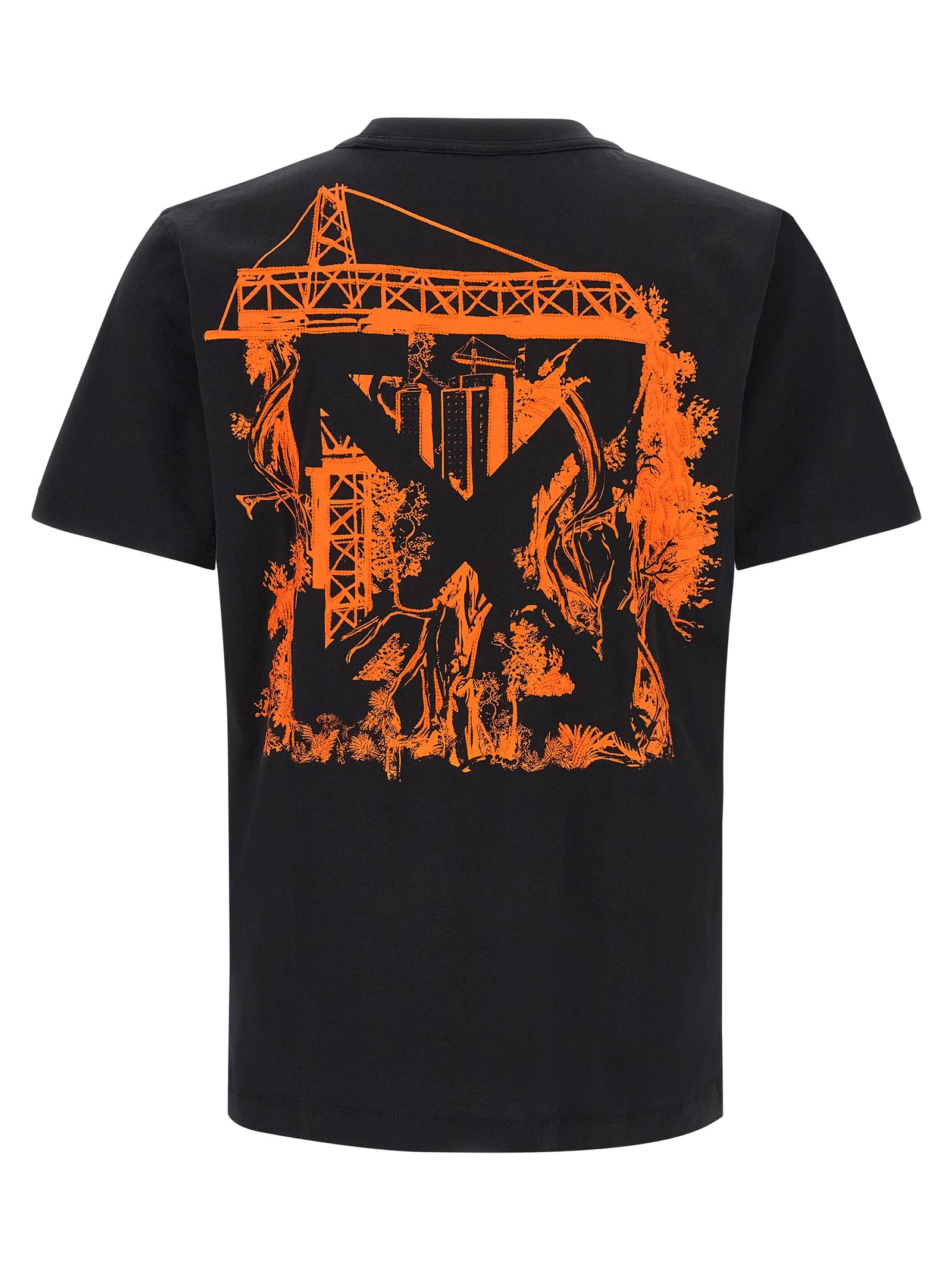 Schwarzes Baumwoll-T-Shirt