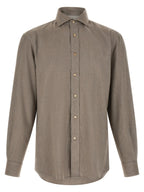 Graue Baumwollbluse