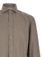Graue Baumwollbluse