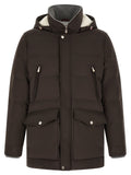 Brauner Parka aus Polyamid