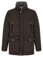 Brauner Parka aus Polyamid