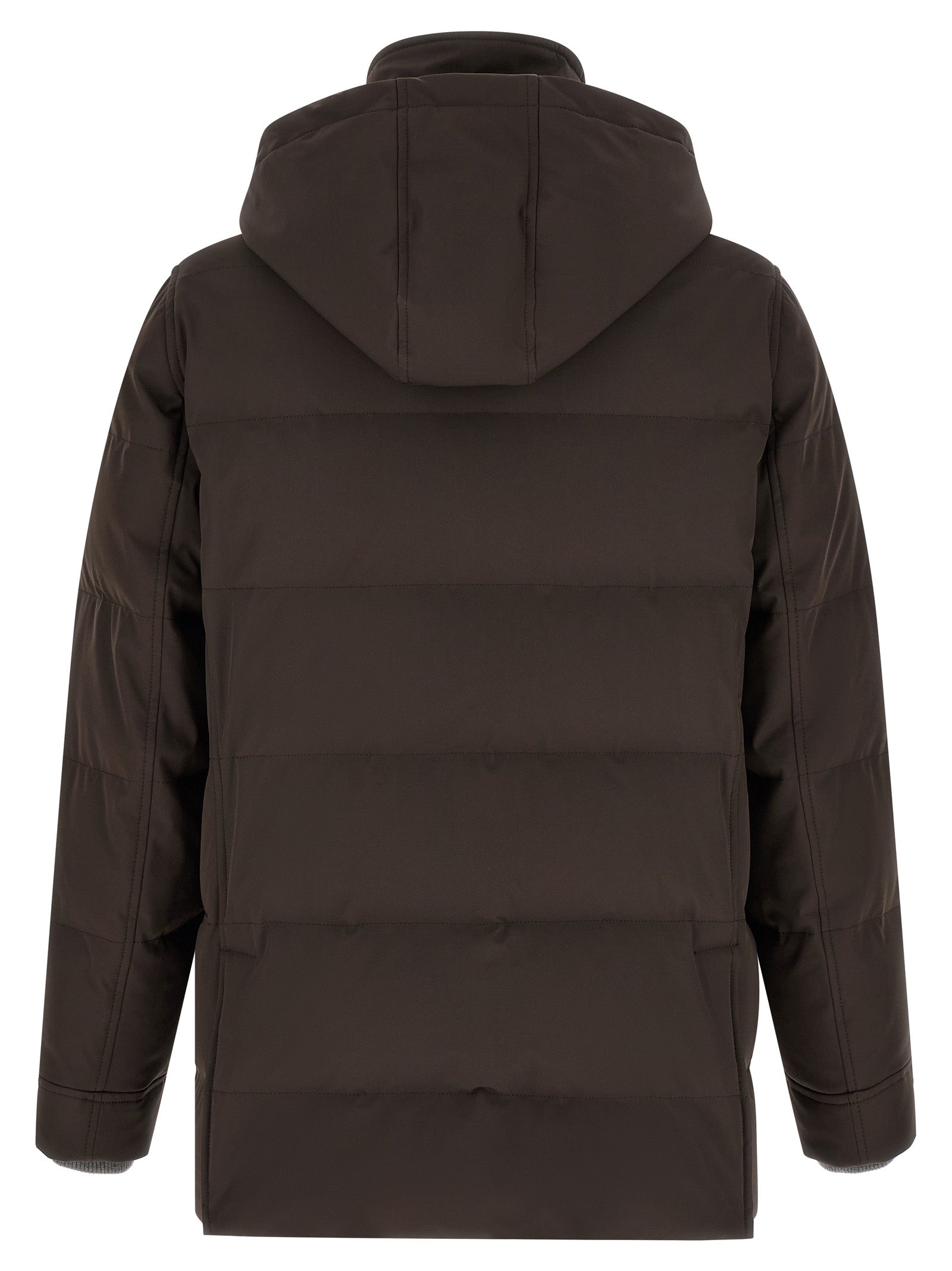 Brauner Parka aus Polyamid