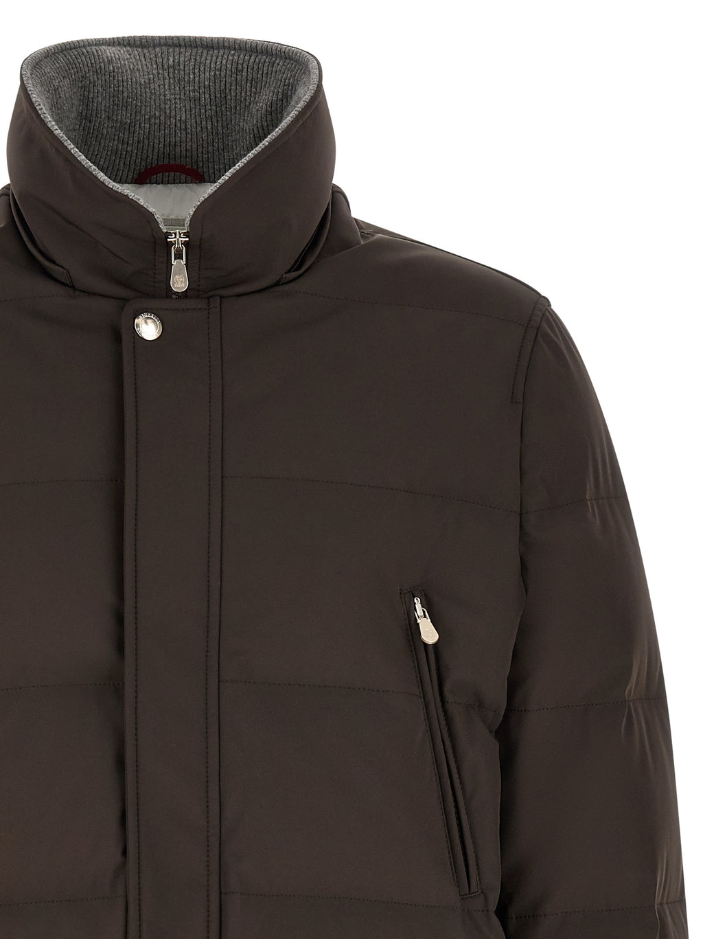 Brauner Parka aus Polyamid