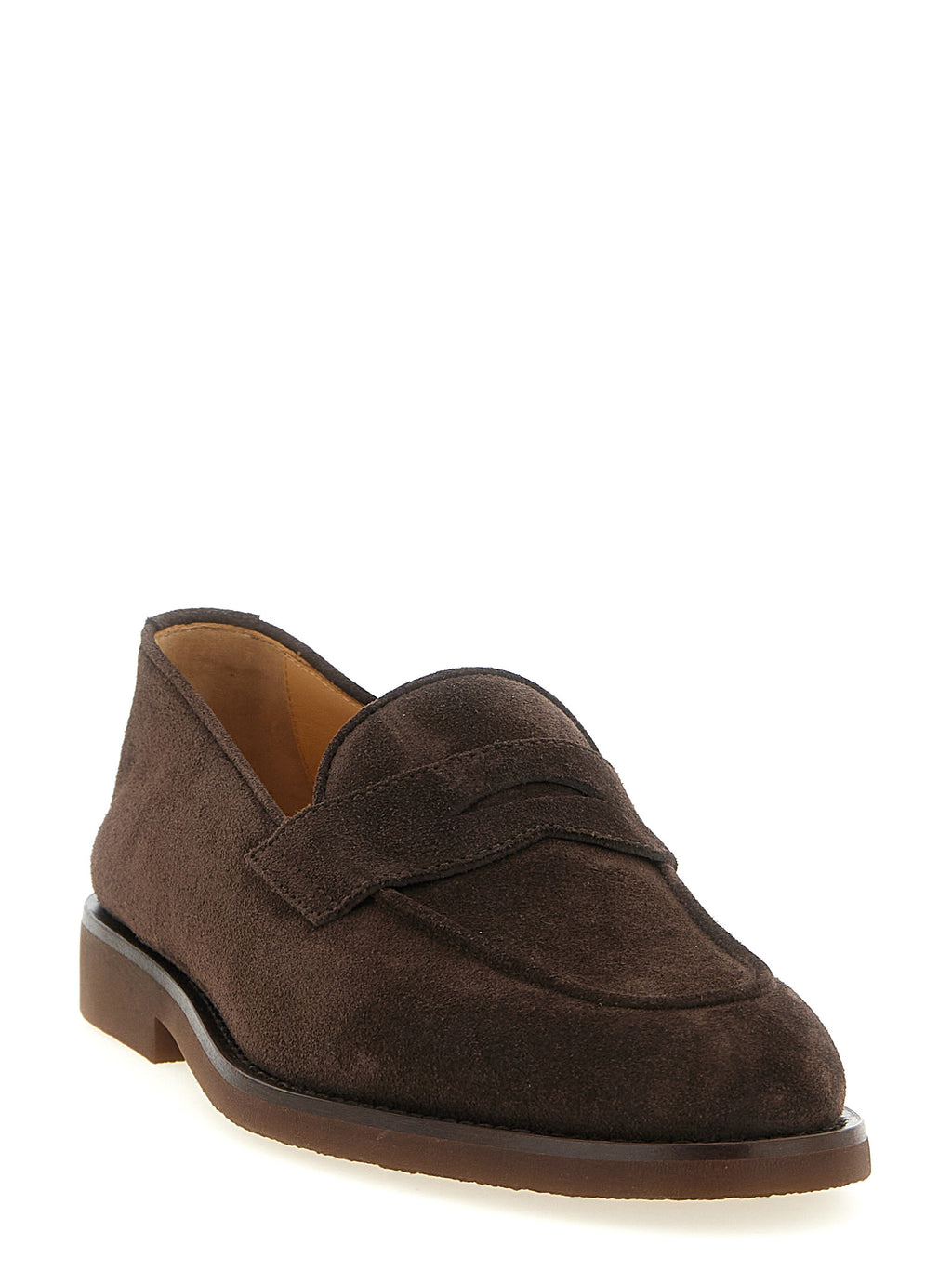 Braune Kalbsleder-Slipper