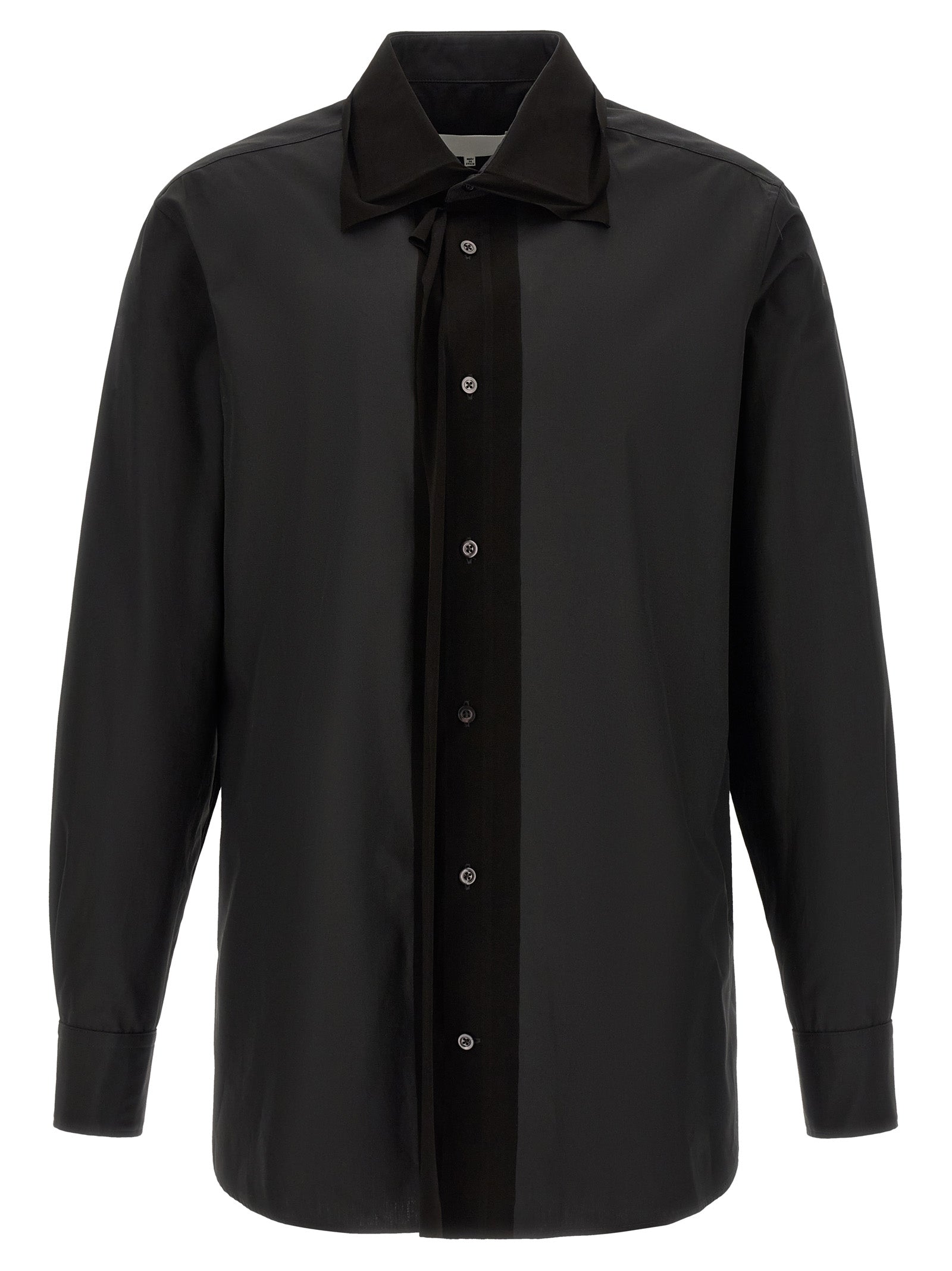 Schwarze Baumwollbluse