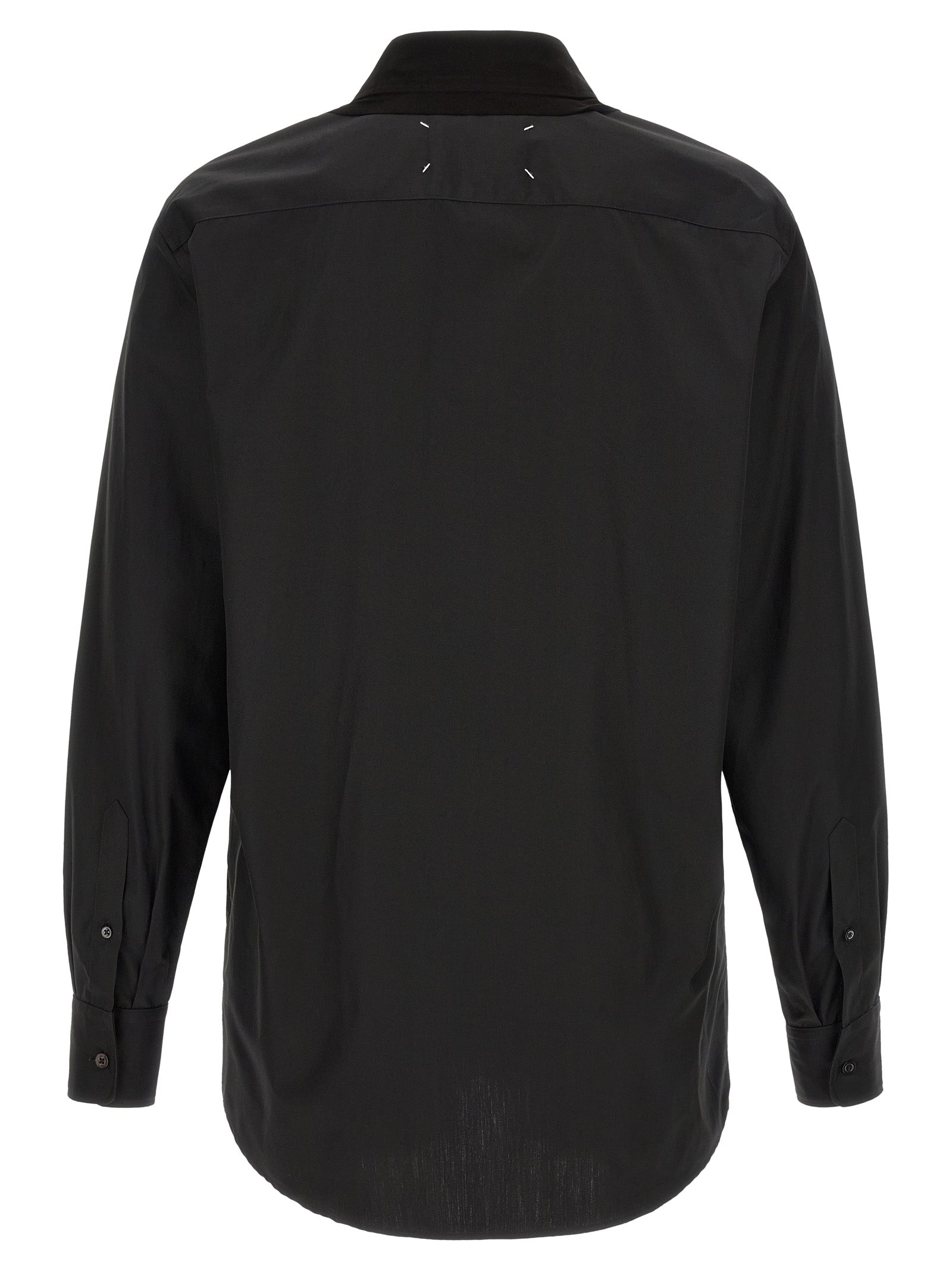 Schwarze Baumwollbluse
