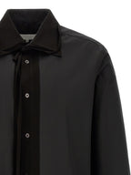 Schwarze Baumwollbluse