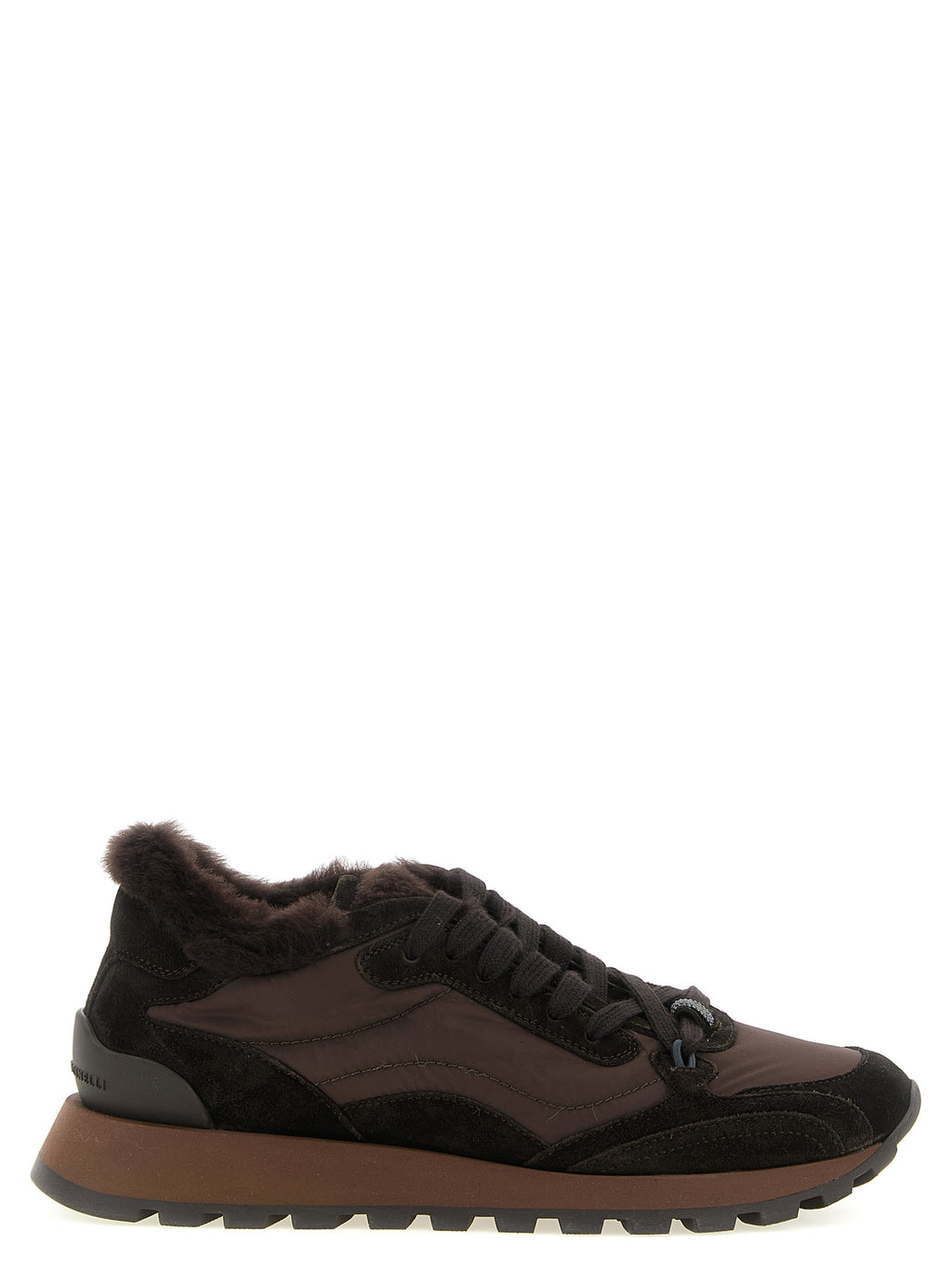 Schwarze Kalbsleder-Sneaker