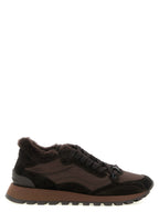 Schwarze Kalbsleder-Sneaker