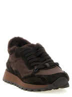 Schwarze Kalbsleder-Sneaker