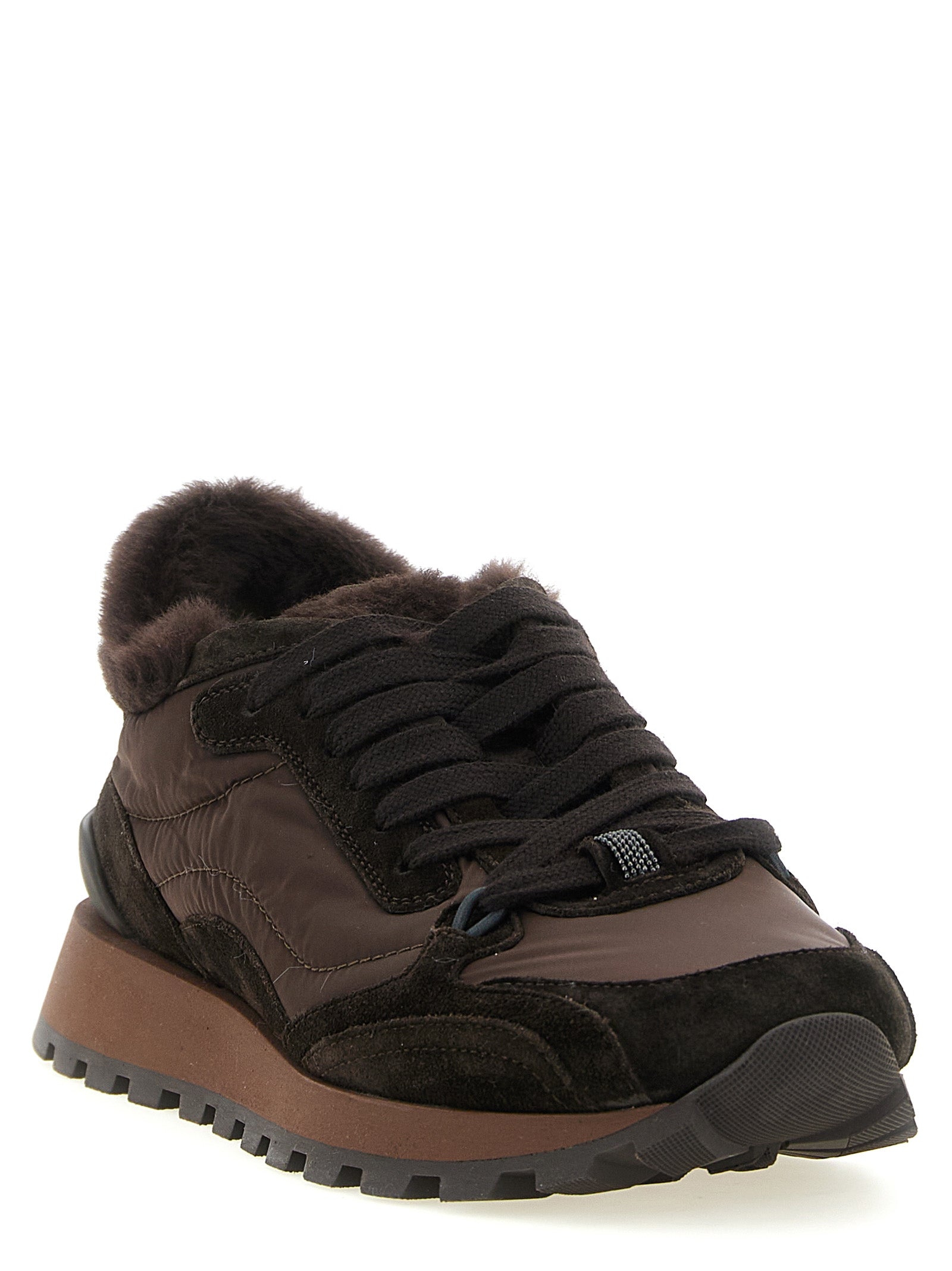 Schwarze Kalbsleder-Sneaker