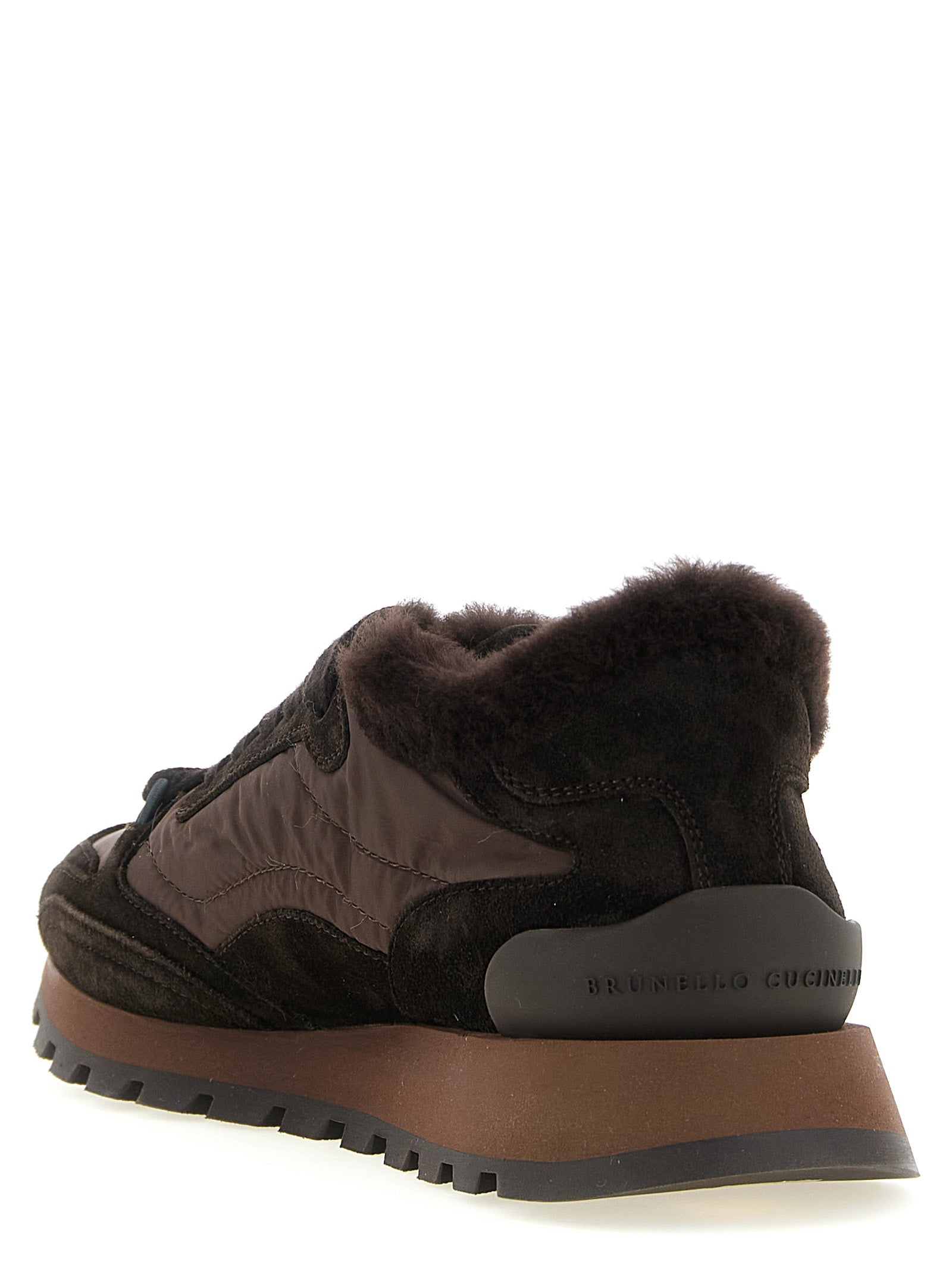 Schwarze Kalbsleder-Sneaker