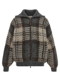 Grauer Strickcardigan Brunello Cucinelli
