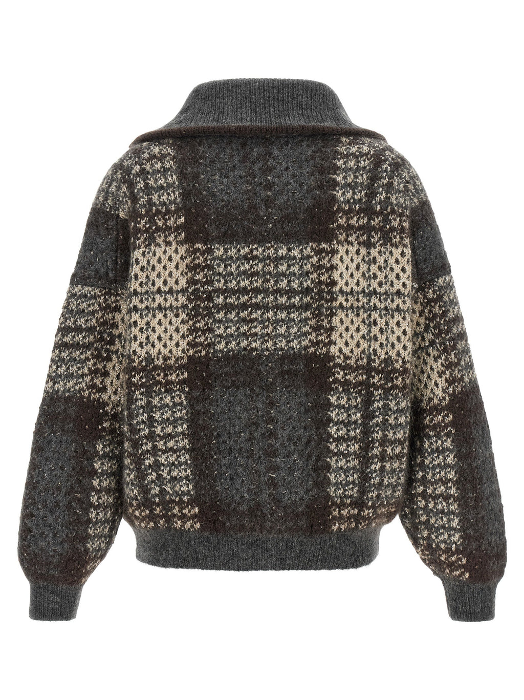 Grauer Strickcardigan Brunello Cucinelli