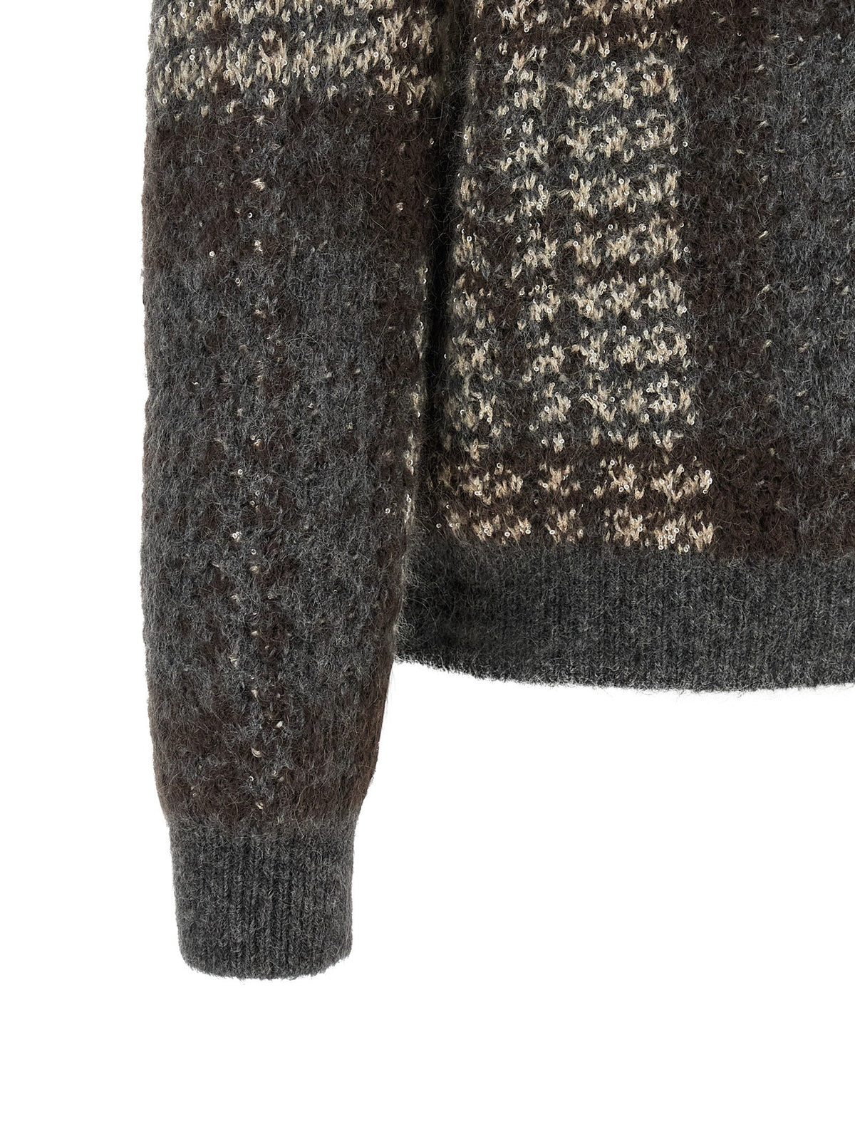 Grauer Strickcardigan Brunello Cucinelli