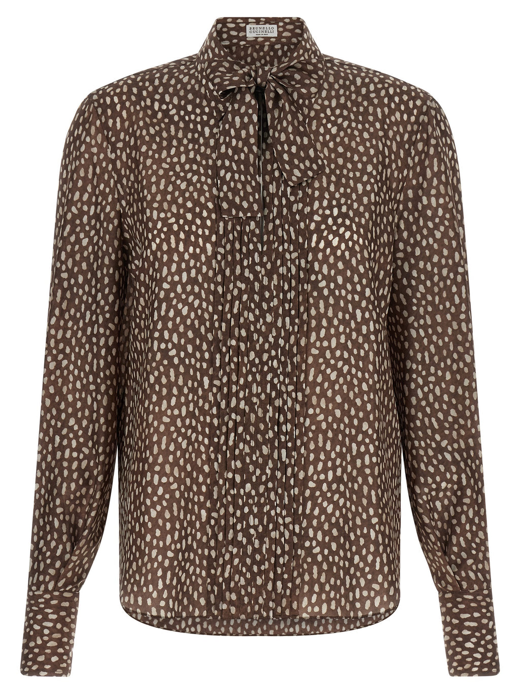Braune Seidenbluse