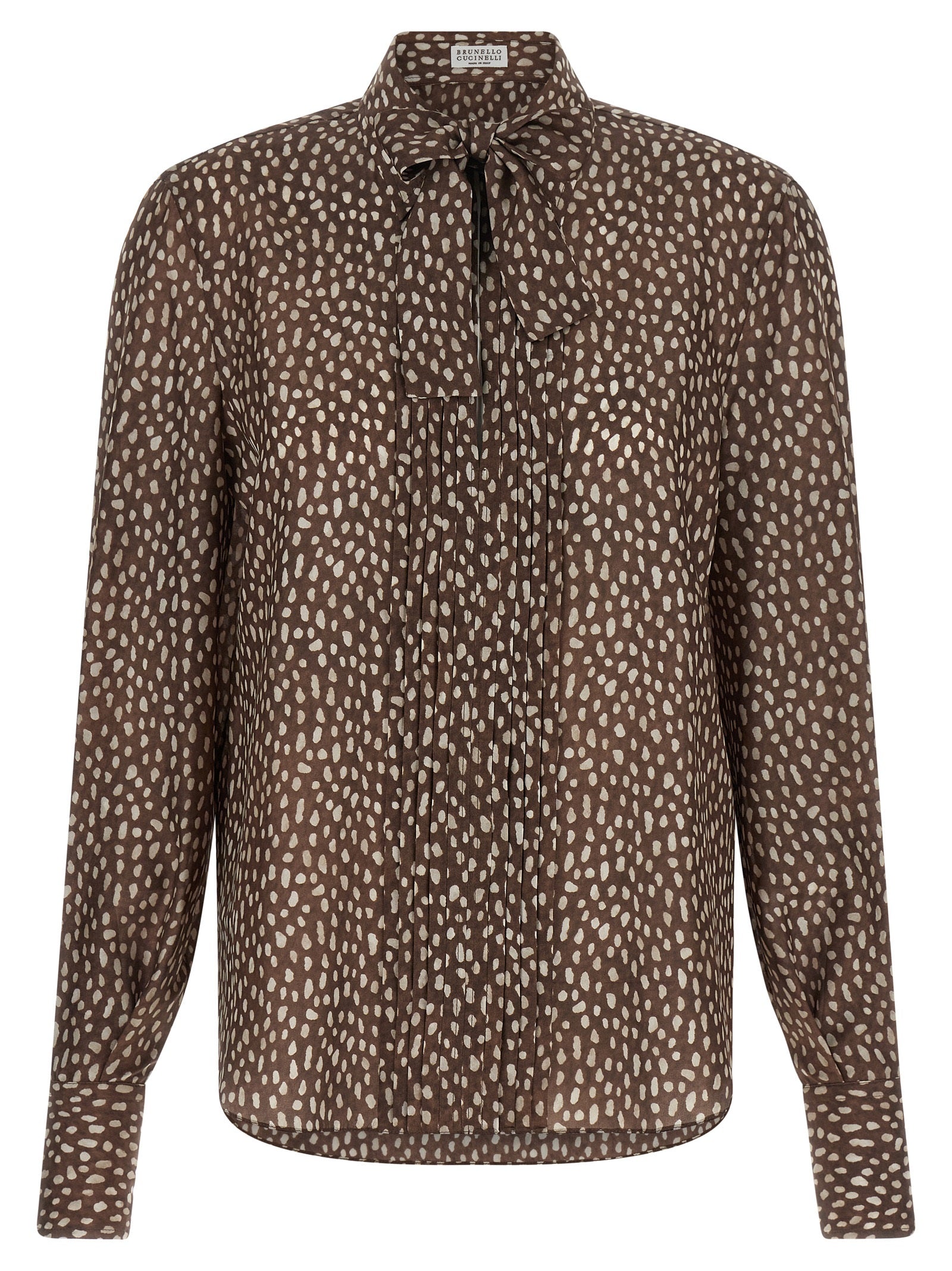 Braune Seidenbluse