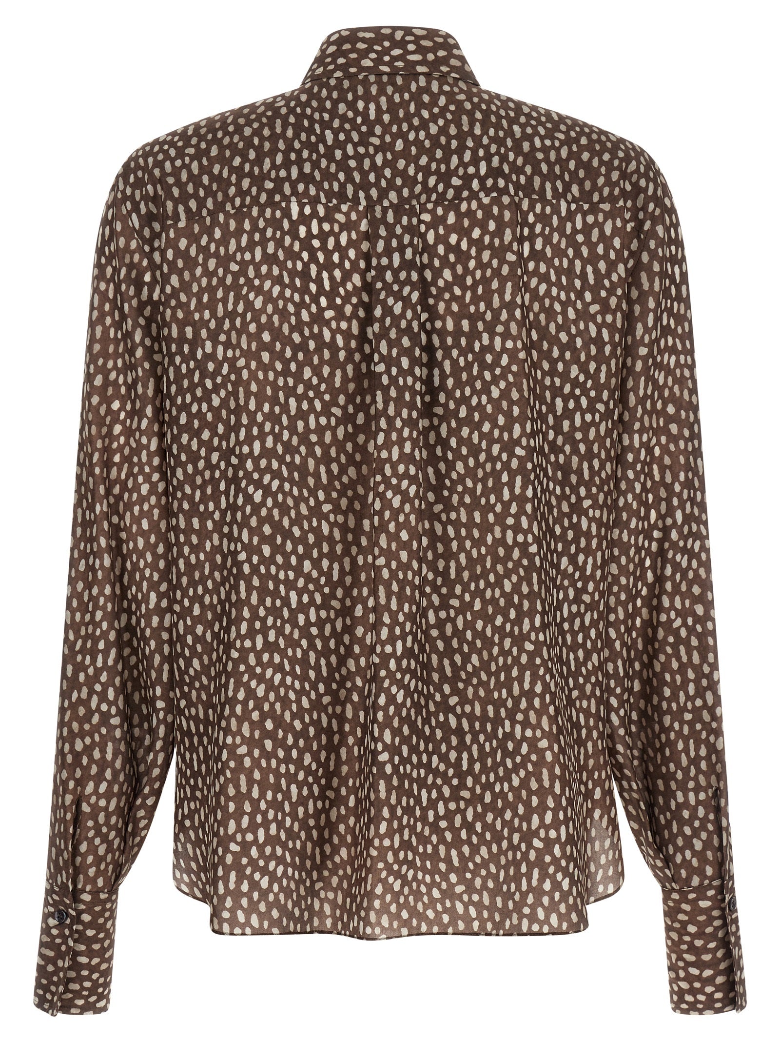 Braune Seidenbluse