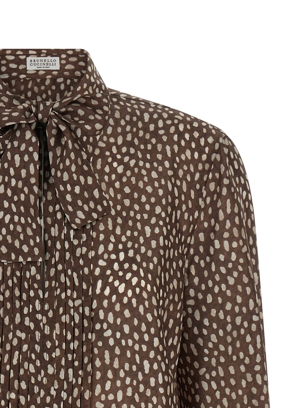 Braune Seidenbluse