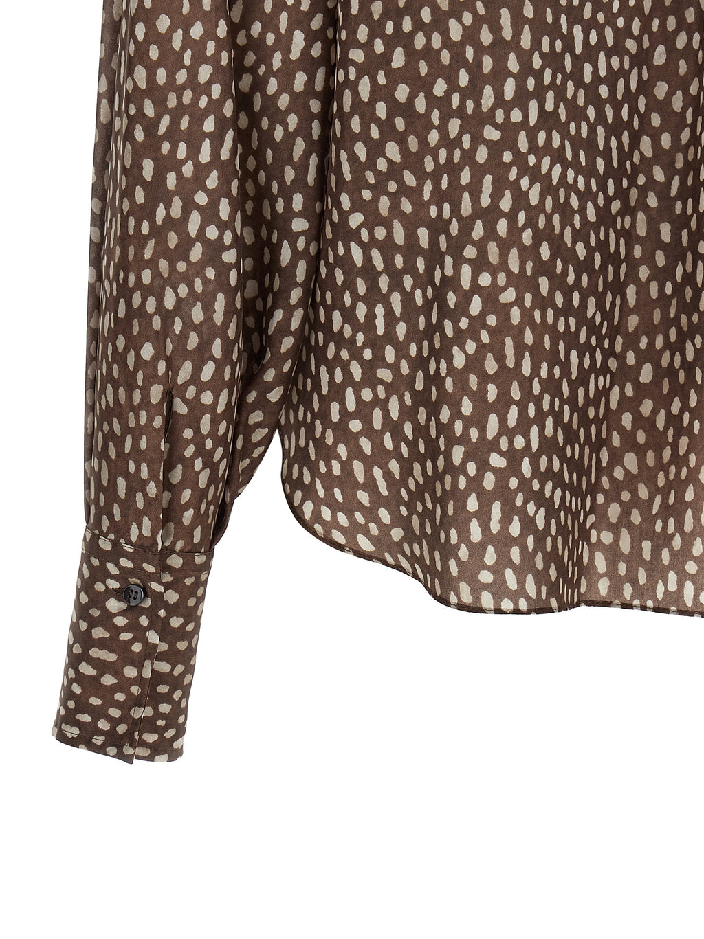 Braune Seidenbluse