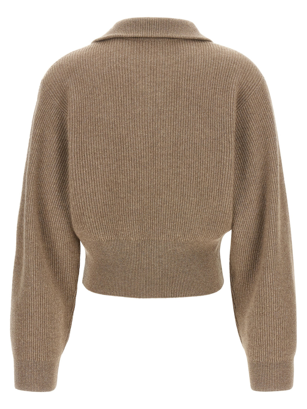 Brauner Kaschmir-Strickjacke